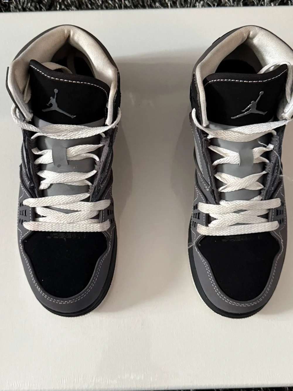Jordan 1 Flight GS Black Grey White Sneakers Size 6.5Y
